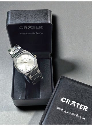 CRATER Men's Luxury Royal Watch – Stainless Steel Classic Design with Calendar, Water Resistant – Includes Original Brand Gift Box (Silver /Silver ) - view 3